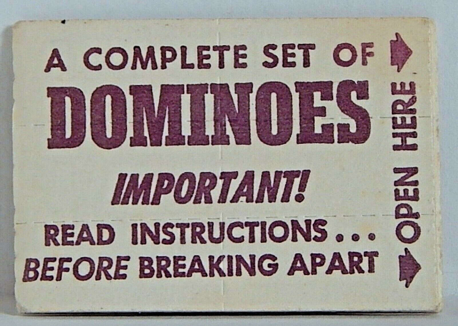 Vint Dominoes Game 1968 Cracker Jack Prize Unopened
