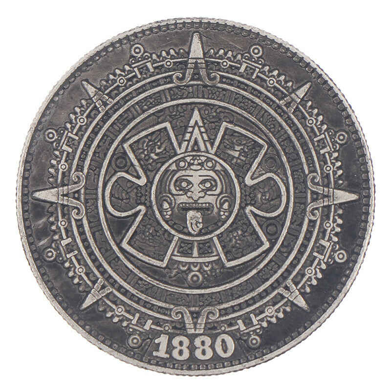 1pc 1880 Maya Memorial Coin Usa Morgan Dollar Mexico Aztec Commemorative Coins