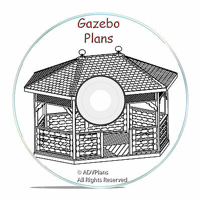 Gazebo Plans Package, 13 Different Original Designs, Step By Step Diy Wood Plans