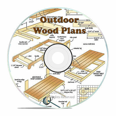 Outdoor Garden Wood Plan, Shed, Arbor, Barn, Doghouse, Backyard Build Plans Cd